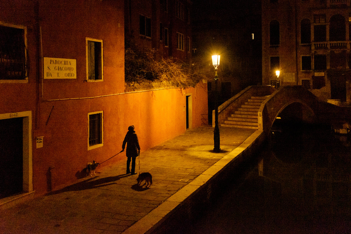 Venetian Dog Walker - Matted Epson Premium Lustre Print